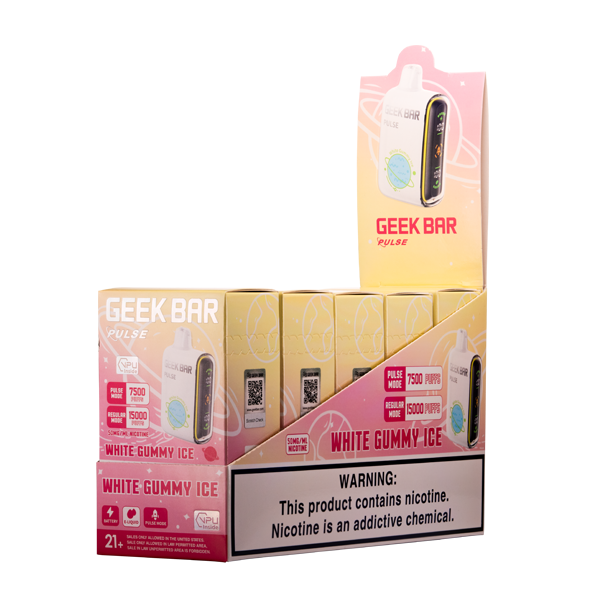 Geek Bar Pulse White Gummy Ice 5 Pack