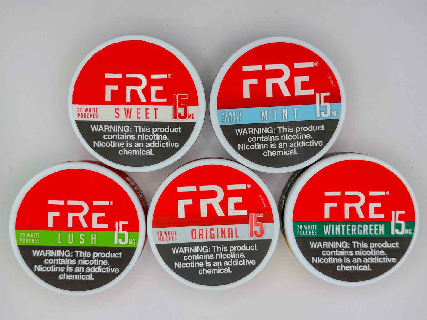 FRE POUCHES VARIETY 5 PACK 15MG