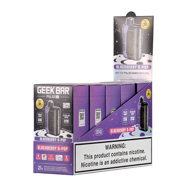 Geek Bar Pulse X Blackberry B-Pop 25k 5 Pack